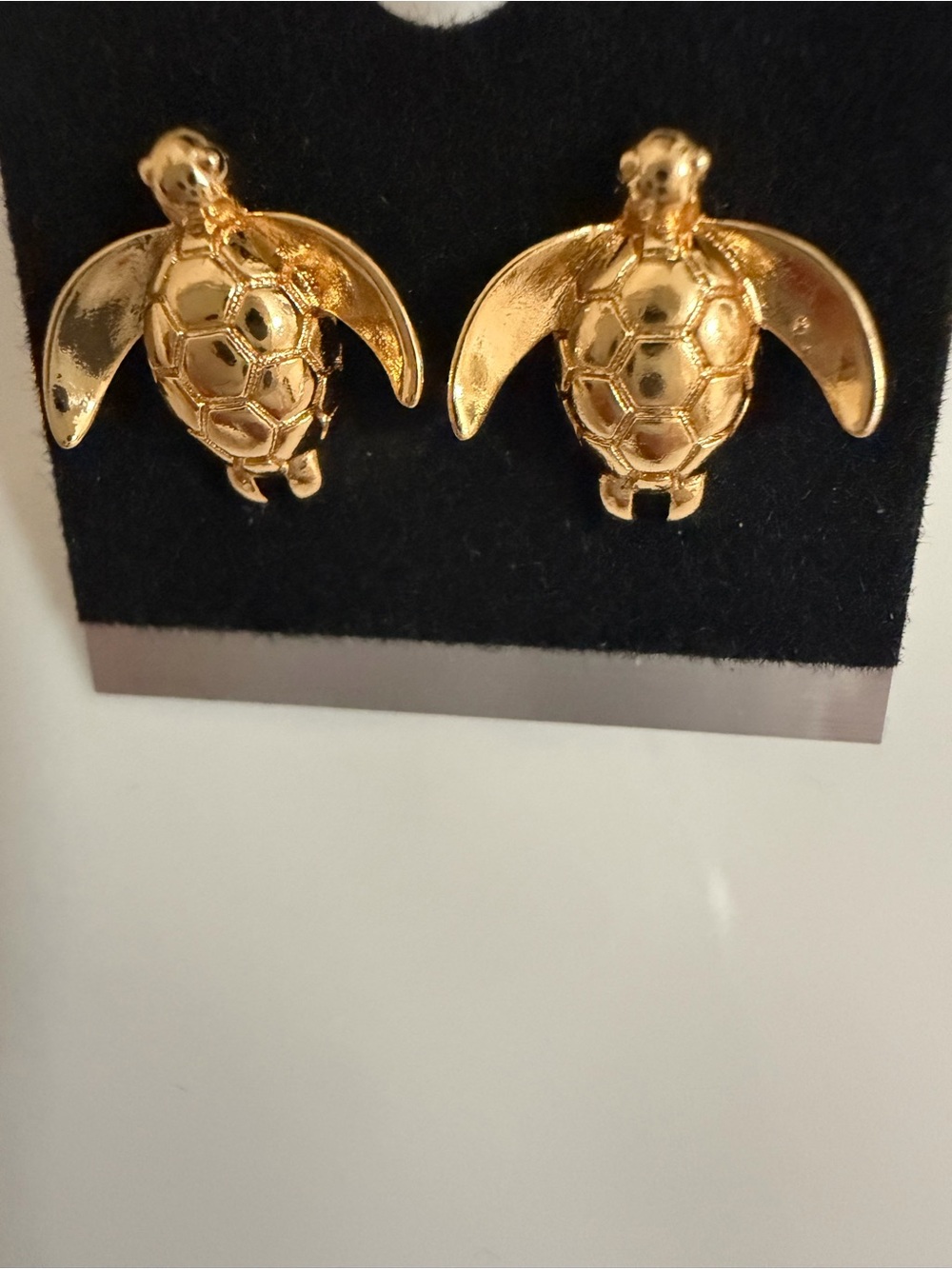 Gold Turtle Stud Earrings - Women Jewelry
